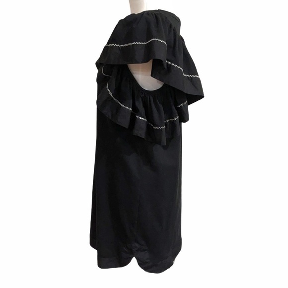See by Chloe Cascading Ruffle Sleeve Dress SZ S Black - Picture 7 of 10